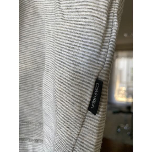 Calvin Klein mens grey/white striped "liquid touch" tee, size Medium - Picture 4 of 7